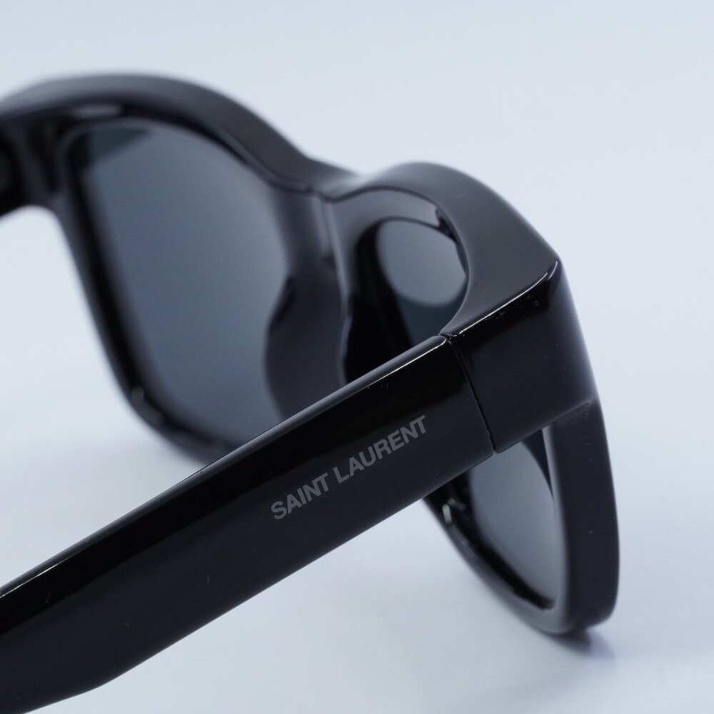 Saint Laurent SL674 001 Sunglasses Black Square Frame, Black Lenses - Picture 10 of 12